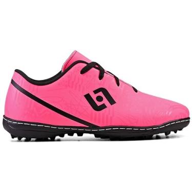 Imagem de Chuteira de Futebol Society Campo Sintetico Adulto Infantil Costurada, Rosa, 39