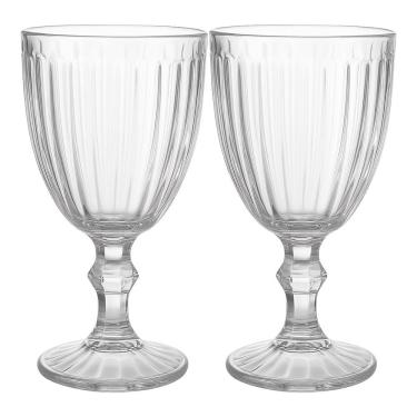 Imagem de Jogo 2 Taça De Vidro Para água Melina Premium Transparente Sucos 320ml Haüskraft
