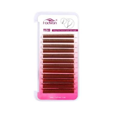 Imagem de Cílios Postiços Premium Macios Marrom, Extensões De Cílios Individuais