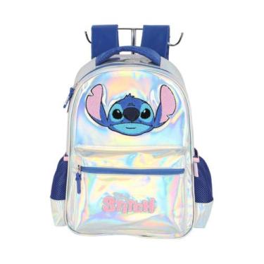 Imagem de Mochila Escolar Infantil Luxcel Stitch Prata - IS41