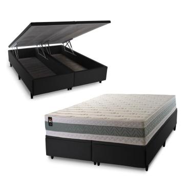 Imagem de Cama Box Baú Oxford Espuma D33 158x198 Preto King House