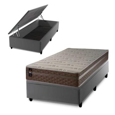 Imagem de Cama Box Baú Georgia 96x203 com Molas Ensacadas King House