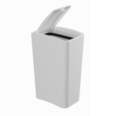 Imagem de Lixeira Cesto De Lixo Tampa Click Multiuso Banheiro Cozinha 8 Litros -