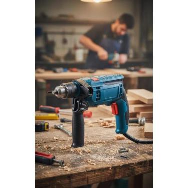 Imagem de Furadeira Impacto 13mm 750W Profissional - Azul 127V - Congratulations