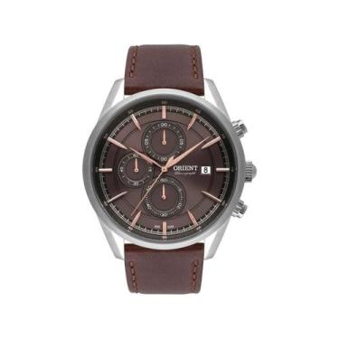 Imagem de Relógio Orient Pulseira Couro Marrom Eternal Masculino Analógico MBSCC