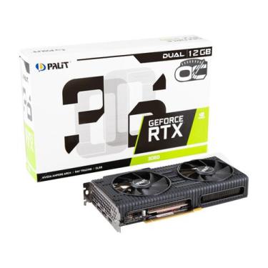 Imagem de Placa de Vídeo Palit GeForce RTX 3060 - 12GB GDDR6 192 bits Dual OC, 1