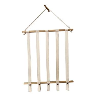 Imagem de Homyl Suporte de laço de cabelo de madeira para armazenamento joias clipe de cabelo acessórios de cabelo decoração prendedores de cabelo, grampos de cabelo, organizador de bandana para quarto de menina, 45 x 45 x 76 cm