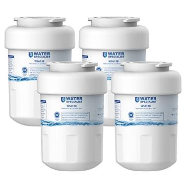 Imagem de Waterspecialist Filtro de água da geladeira MWF, substituição para GE® Smart Water MWFP, MWFA, GWF, HDX FMG-1, WFC1201, GSE25GSHECSS, PC75009, RWF1060, 197D6321P006, certificação NSF42&372, 4 filtros