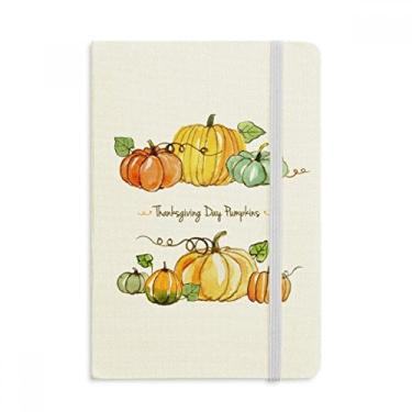 Imagem de Caderno de desenho animado Pumkin com estampa de Dia de Ação de Graças, capa dura em tecido