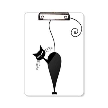 Imagem de Prancheta de desenho de animal Halloween gato preto placa de apoio A4