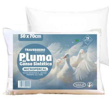 Imagem de Travesseiro Pluma de Ganso com Tecido 200 Fios - 2 Unidades - Enxovais