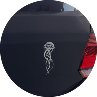 Imagem de Adesivo de Carro Medusa Água Viva - Cor Prata - Melhor Adesivo, Prata