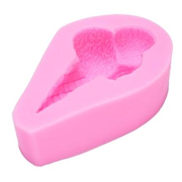 Imagem de Sorvete de Casquinha de picolé de Queijo Fondant Fondant para Cupcake, Casca de Sorvete de Silicone Fondent Bolo de Capota de Bolo de Decoração de Polímero de Polímero de Argila