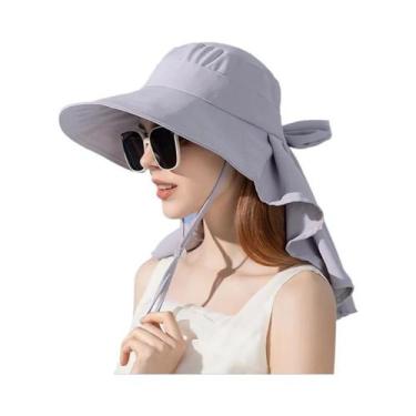 Imagem de Chapéu de Pescador com Aba Grande - Proteção Solar - Estilo Coreano, T