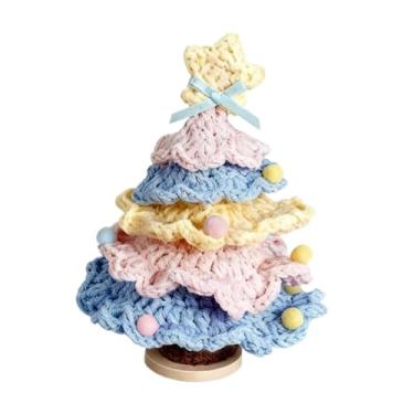 Imagem de Lilihuimaoyi Enfeite de Natal de Crochê, Enfeite de Natal, Brinquedo, Decoração de Mesa, Festa de Inauguração, Cor de Macaron, Tamanho real