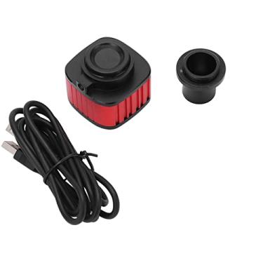 Imagem de plplaaoo Câmera de microscópio USB 12MP Sensor CMOS de alta resolução USB 2.0 Ocular eletrônica digital para inspeção industrial Imagens de microscópio Corpo em liga de alumínio co