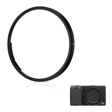Imagem de JJC Tampa de anel de decoração de lente de metal para câmera digital Ricoh GR IV GRIV GR4, acessórios de lente para GR 4 substitui a tampa do anel Ricoh GN-3 - preta