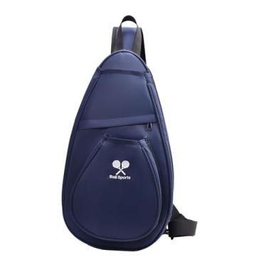 Imagem de harayaa Mochila esportiva portátil para raquete de tênis de mesa, à água, com bolso para raquete e estojo para de pingue-pongue para uso externo, Azul