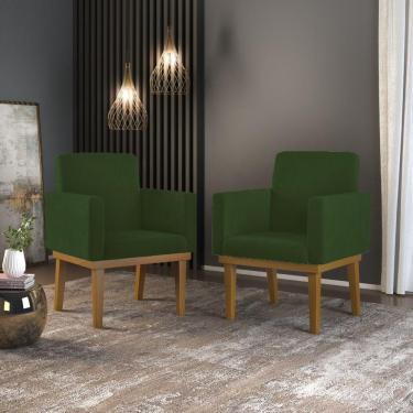 Imagem de Kit 2 Poltronas Para Recepção verde