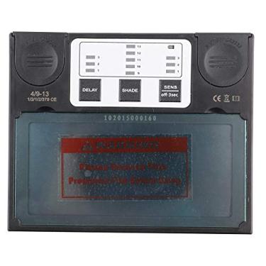 Imagem de M¨¢scara de soldagem de lente de capacete de soldagem de painel solar,110 x 90 mm de lente de escurecimento autom¨¢tico, m¨¢scara de soldagem de tampa frontal, ¨®culos de prote??o, lente para atuali