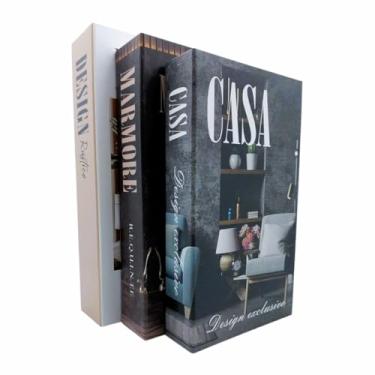 Imagem de Conjunto Livro Decorativo Caixa Fake Home Destination