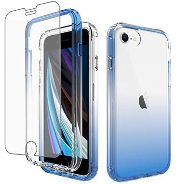 Imagem de Asuwish Capa de telefone para iPhone 6/6s/7/8/SE 2020 2022 com capa protetora de tela transparente TPU fina híbrida silicone acessórios para celular i Six Seven 6a i6 i7 i8 7s 8s SE2020 SE2 2 SE2022