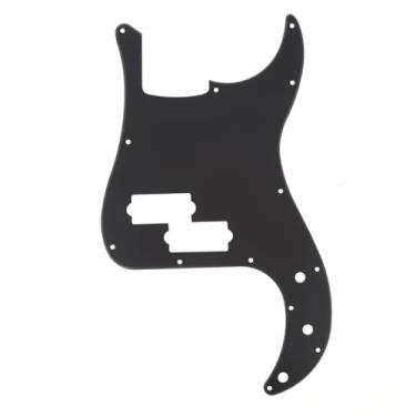 Imagem de Musiclily 13 Furos Escudo Baixo Pickguard para Fender EUA/Mexicana Standard Precision Bass 4 Cordas, 1 Camada Preto Fosco