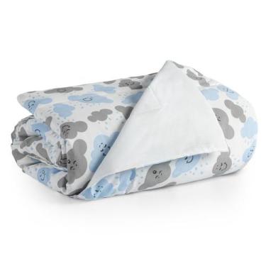 Imagem de Edredom para Berço/Mini Cama Estampa Nuvem Azul Moderno - EMPÓRIO DO L