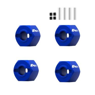 Imagem de NMNRC 6061 Alum 4Pcs Wheel Hub Hex for 1/16 Mini Maxx Minimaxx 4WD RTR RC Car Upgrades Part Blue
