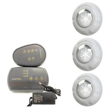 Imagem de Led Piscina - Kit 3 Led RGB 9W Luxpool + Central compacta, 9W