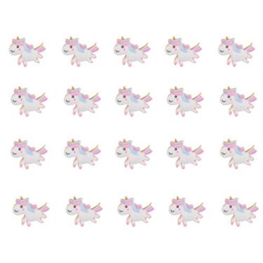 Imagem de EXCEART Conjunto de 50 peças de pingentes de geleca de unicórnio contas de geleca de resina flatback encantos botões de artesanato para acessórios artesanais scrapbooking capa de telefone decoração