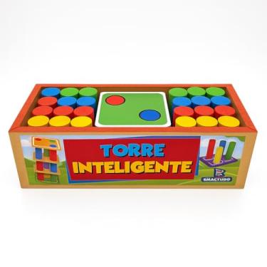 Imagem de Brinquedo Torre Inteligente de Madeira Educativo Smactudo