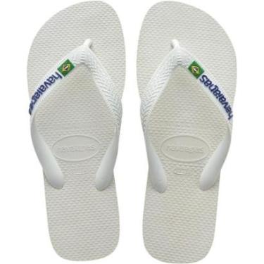 Imagem de Chinelo Dedo Infantil Unissex Casual Dia a Dia Passeio Praia Havaianas Brasil Logo-Unissex