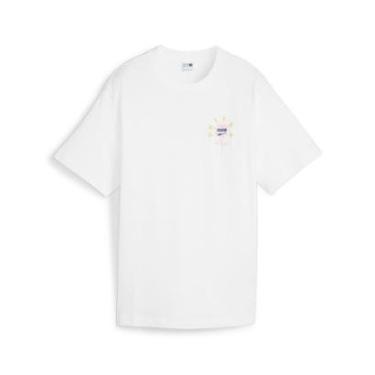 Imagem de Camiseta Puma Estampada Graphic Tee Downtown Relaxed Feminina-Feminino
