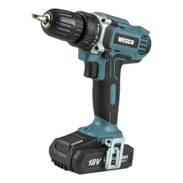Imagem de Parafusadeira Furadeira Bateria 18v 3/8 WS2972 Wesco Cor Azul-turquesa