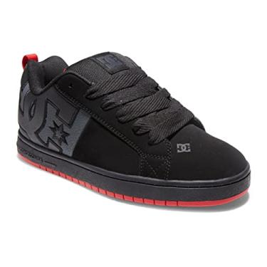 Imagem de DC Skate masculino Court Graffik Sq Low Shoe, Preto/cinza/vermelho, 14