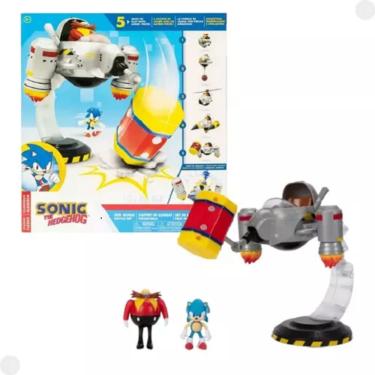 Imagem de Sonic The Hedgehog Playset Batalha Eggman Mobile C/ Bonecos Sonic e Dr. Eggman  - Sunny