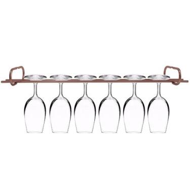 Imagem de Suporte Para Pendurar Taças 42cm Organizador Porta Taças Suspenso Rose