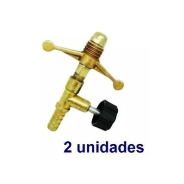 Imagem de Registro Regulador De Gás Alta Pressão P13 Botijão 2 pç (02A1) - JW