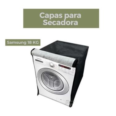 Imagem de Capa secadora samsung 18kg impermeável flex - Capas Flex, PRETO