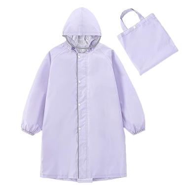 Imagem de Capa de chuva infantil, meninos, meninas, poncho de chuva, leve, impermeável, roupa de chuva infantil, tamanho G