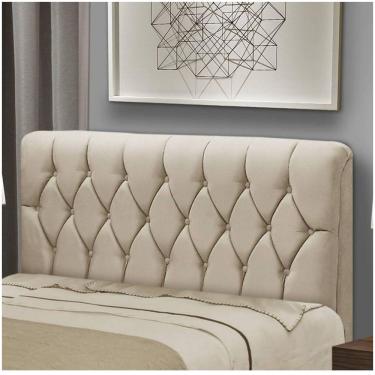 Imagem de Cabeceira King Estofada Istambul Mônaco Com Capitonê Bege