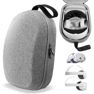 Imagem de Estojo de transporte rígido com design SARLAR para Oculus Quest 2/Elite Strap Edition/Quest leve e portátil, estojo de viagem personalizado, fone de ouvido para jogos VR e acessórios de controle de toque