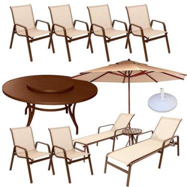 Imagem de Kit Lótus Completo para Piscina com Mesa Giratória - Sarah Móveis