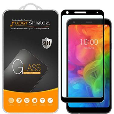 Imagem de Supershieldz (Pacote com 2) Película protetora de tela de vidro temperado para LG Q7 Plus, cobertura total da tela, antiarranhões, sem bolhas (preto)