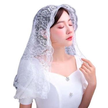 Imagem de Véu Congregação Ccb Ou Católica Renda Bordado Preto - Sonho De Véu