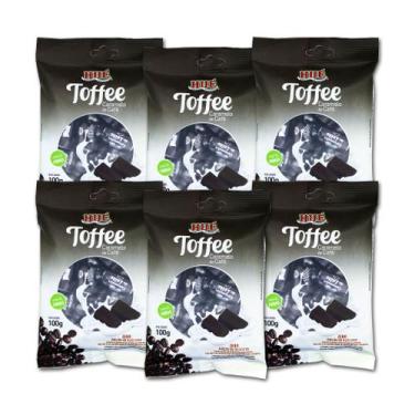 Imagem de Bala toffee de caramelo de cafe zero 100g hue - kit 6 unidades