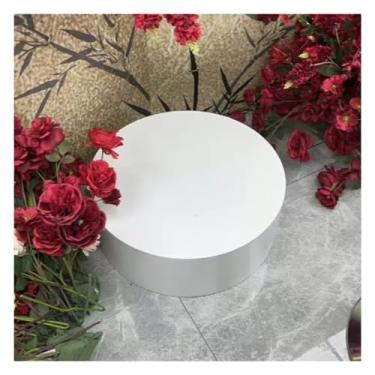 Imagem de Plataforma de suporte de exibição redonda, pedestal de exibição para manequim de loja boutique, elevação de palco nupcial para eventos, fotos, rodapés de decoração (40 x 50 cm)