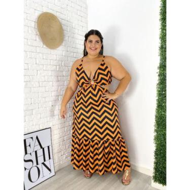 Imagem de Vestido Longo Argola Floral Plus Size -ref.9014 - SEM MARCA, Cor 1, TA