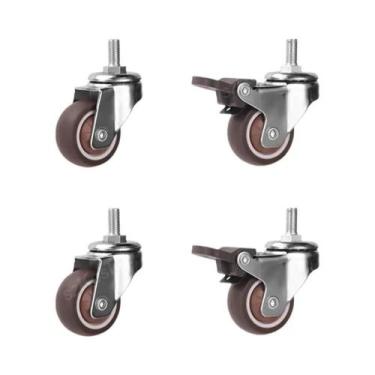 Imagem de Rodízios De Borracha Macia Giratórios Para Móveis, 4 Peças, Rodas Sile
